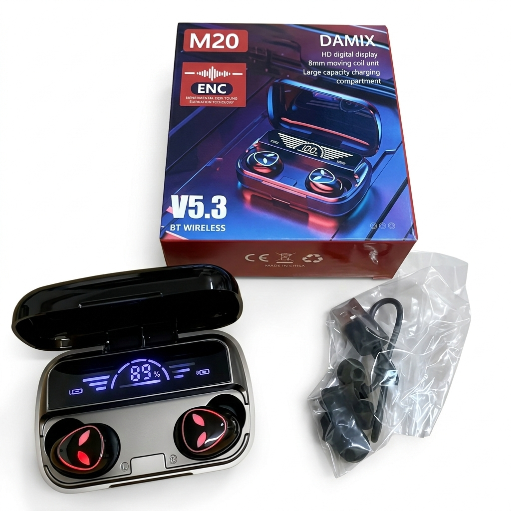 M20 TWS Bluetooth 5.3 Earbuds with Noise Cancelling
